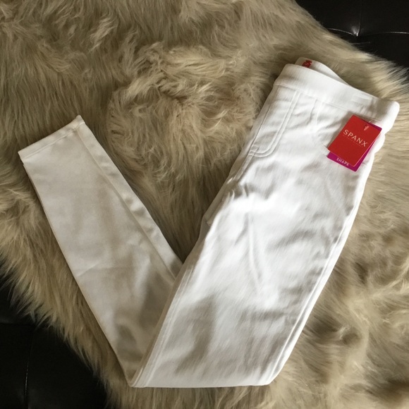 SPANX Pants - Spanx Denim Crop Leggings Small White NWT